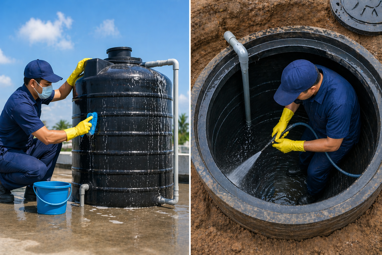 Water Tank Deep Cleaning